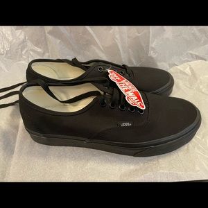 New Vans Black on Black size 7.5 Mens 9 Women’s. Very popular color.